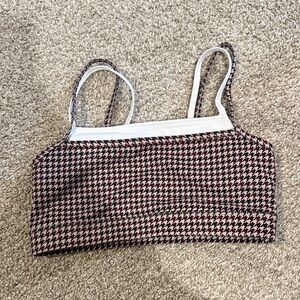 Abercrombie & Fitch Houndstooth Bra - Black and White